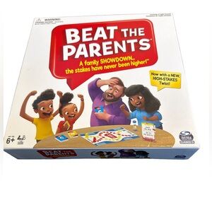 Spin Master Beat the Parents Family Board Game - Red and White